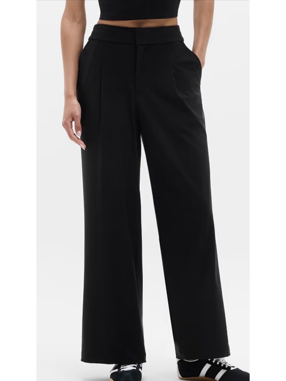 NEW Athleta Pinnacle Trousers Black Lightweight High-Rise- Size 8 T